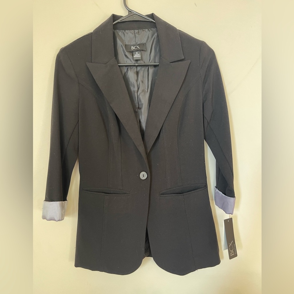 BCX Half Sleeve, Light Weight Black Blazer.